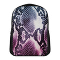 Purple And Blue Snakeskin Print Casual Backpack