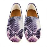 Purple And Blue Snakeskin Print Casual Shoes