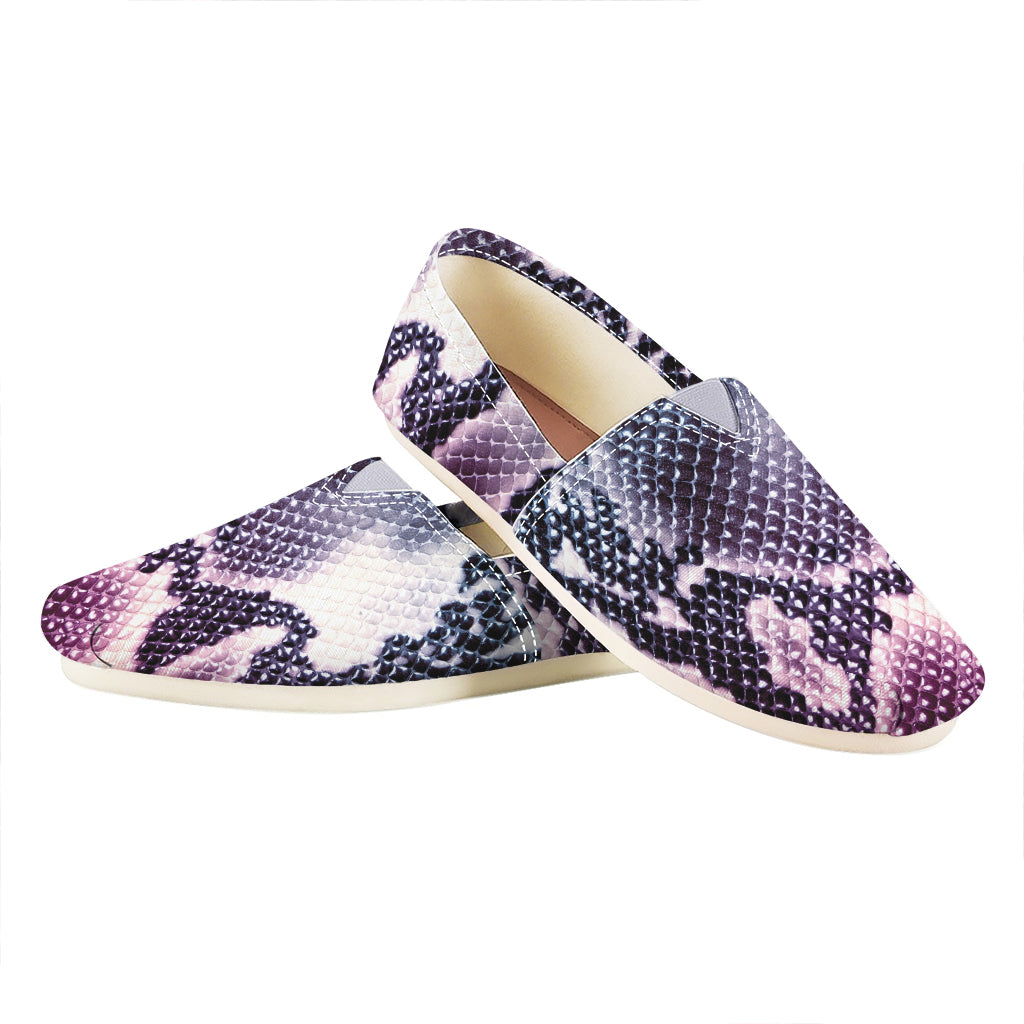 Purple And Blue Snakeskin Print Casual Shoes