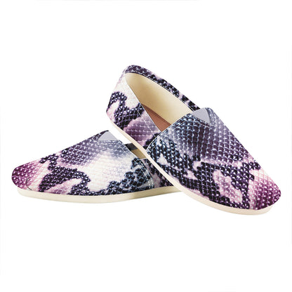 Purple And Blue Snakeskin Print Casual Shoes
