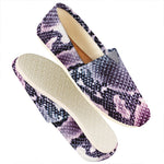 Purple And Blue Snakeskin Print Casual Shoes