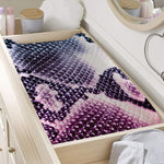Purple And Blue Snakeskin Print Changing Pad Cover