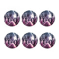 Purple And Blue Snakeskin Print Coaster Set