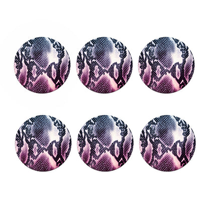 Purple And Blue Snakeskin Print Coaster Set