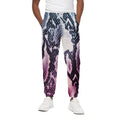 Purple And Blue Snakeskin Print Cotton Sweatpants