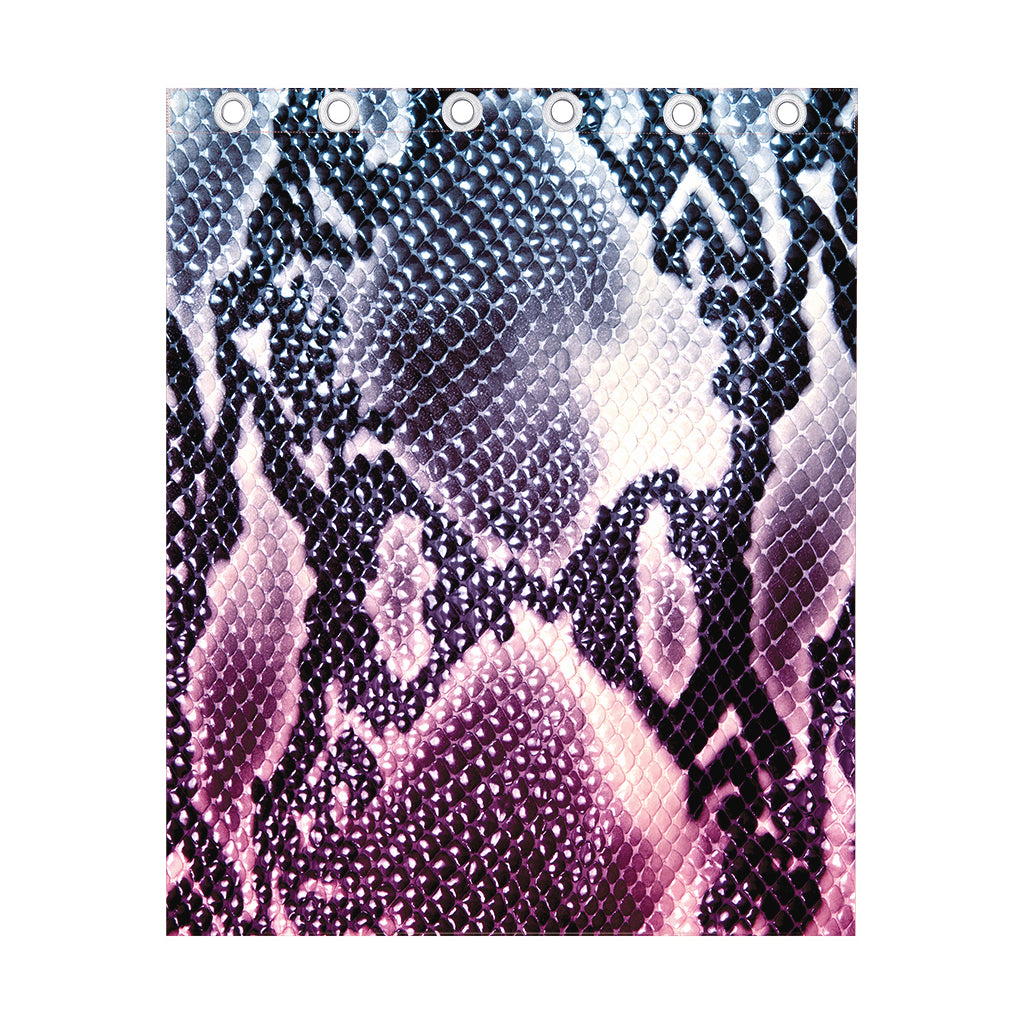 Purple And Blue Snakeskin Print Curtain