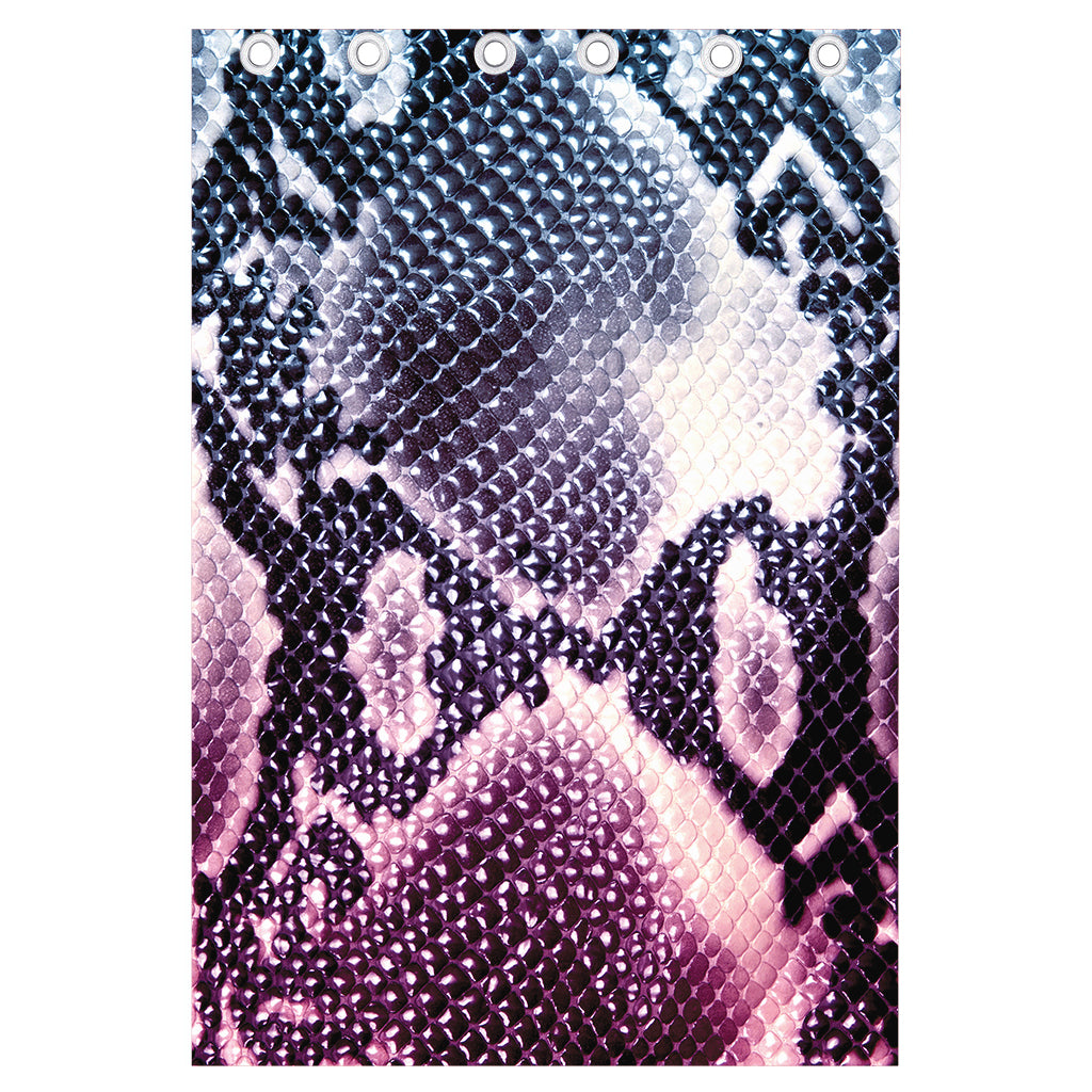 Purple And Blue Snakeskin Print Curtain