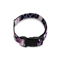 Purple And Blue Snakeskin Print Dog Collar