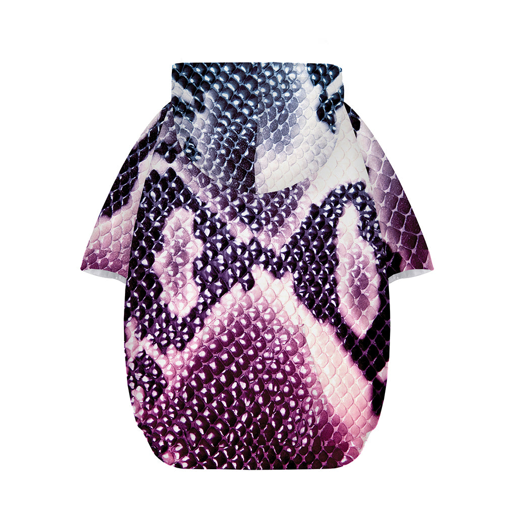 Purple And Blue Snakeskin Print Dog Zip Up Hoodie