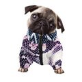 Purple And Blue Snakeskin Print Dog Zip Up Jacket