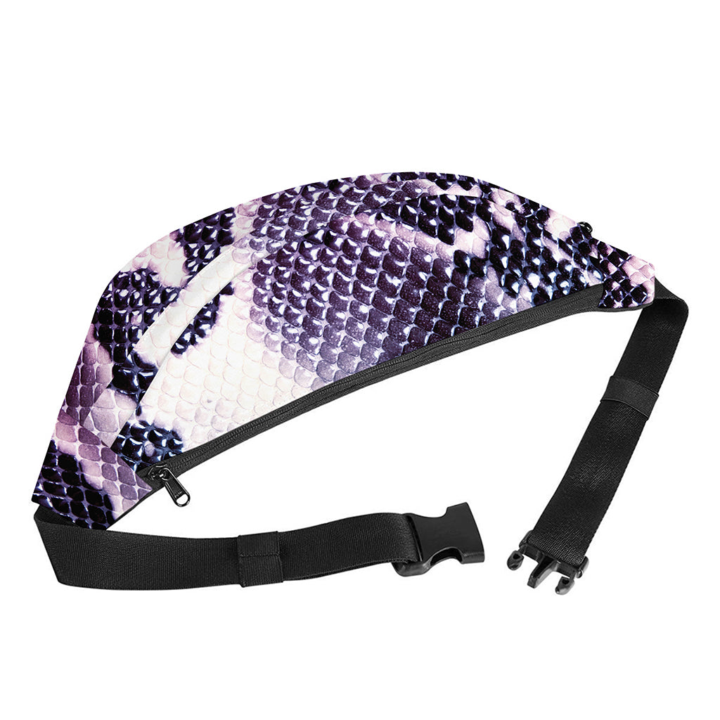 Purple And Blue Snakeskin Print Fanny Pack