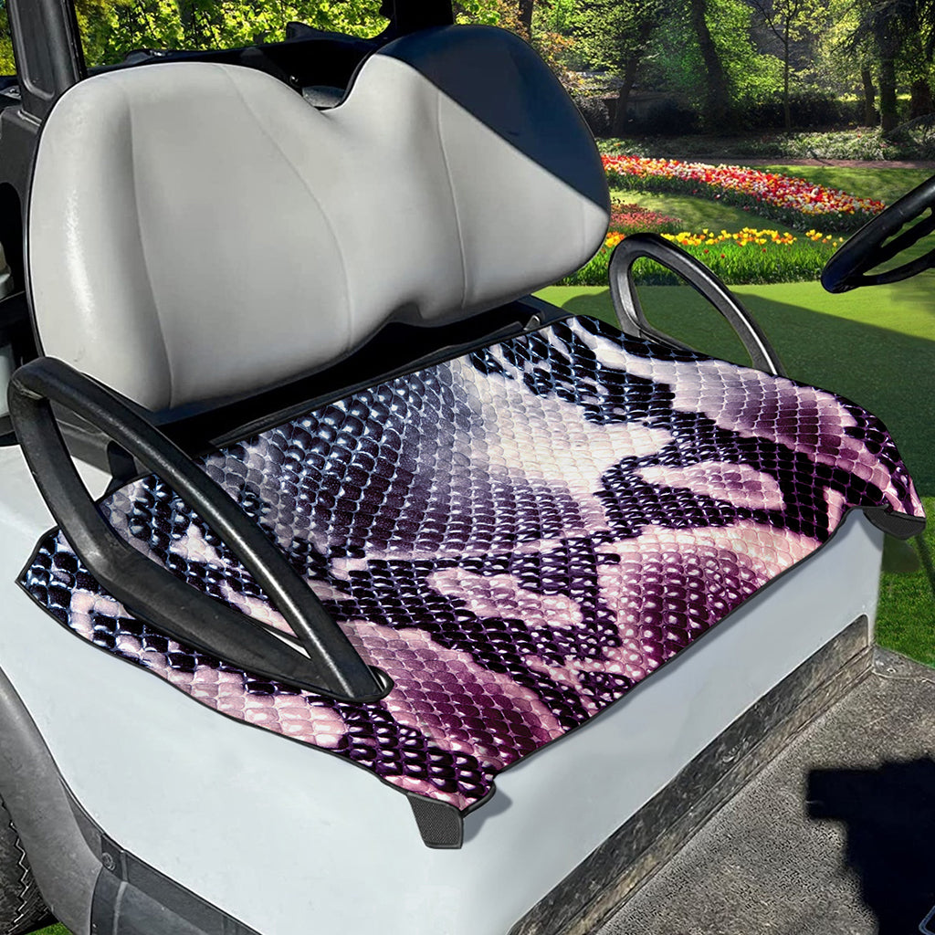 Purple And Blue Snakeskin Print Golf Cart Seat Cover