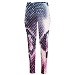 Purple And Blue Snakeskin Print High-Waisted Pocket Leggings