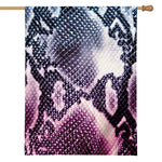 Purple And Blue Snakeskin Print House Flag