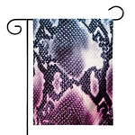 Purple And Blue Snakeskin Print House Flag
