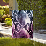 Purple And Blue Snakeskin Print House Flag