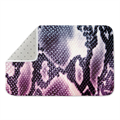 Purple And Blue Snakeskin Print Indoor Door Mat