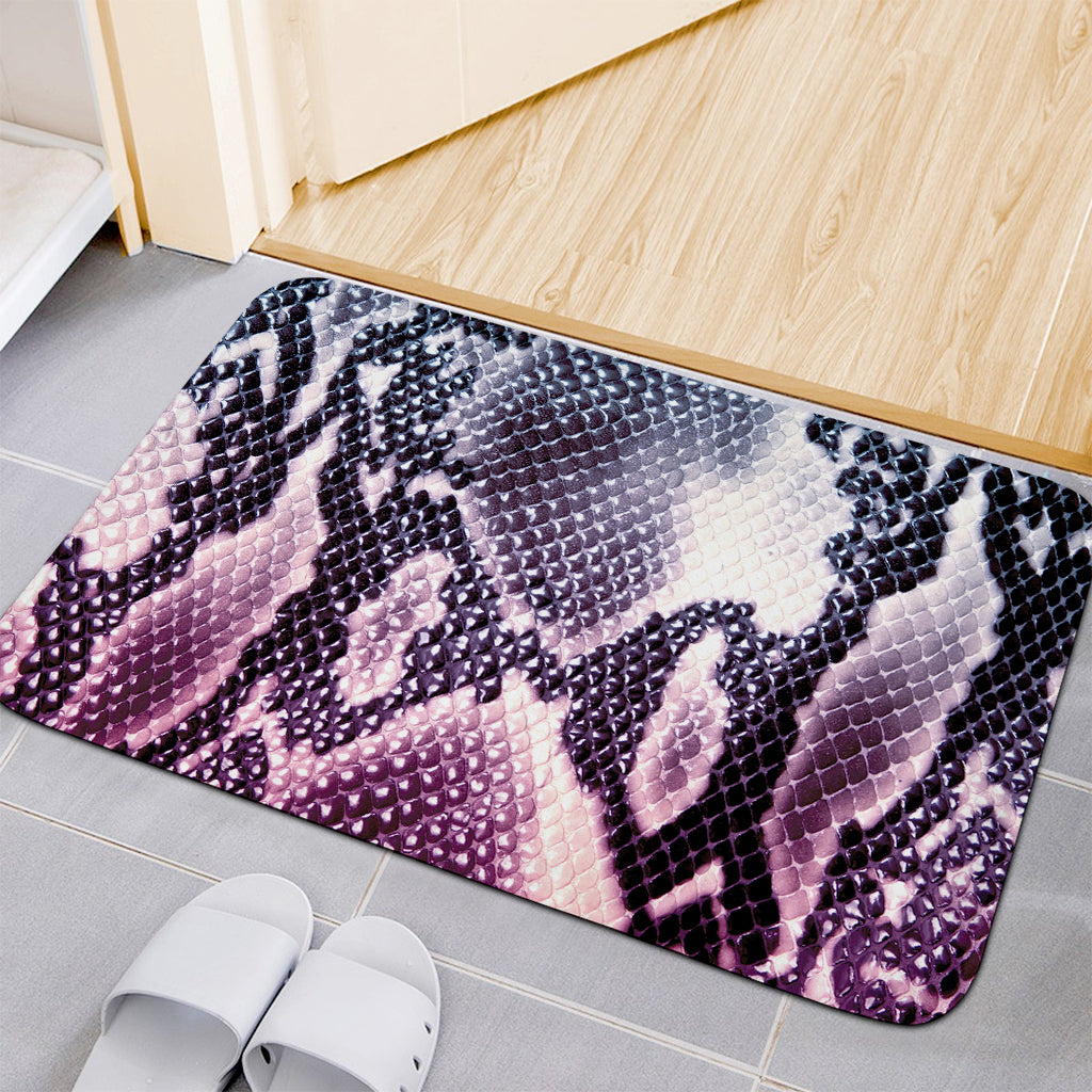 Purple And Blue Snakeskin Print Indoor Door Mat