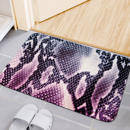 Purple And Blue Snakeskin Print Indoor Door Mat