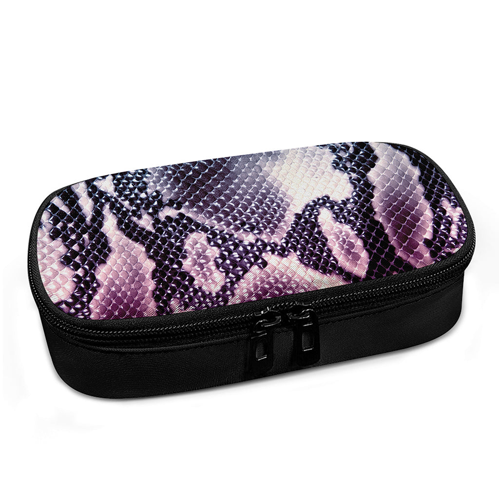 Purple And Blue Snakeskin Print Insulin Cooler Travel Case