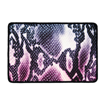 Purple And Blue Snakeskin Print Kitchen Mat