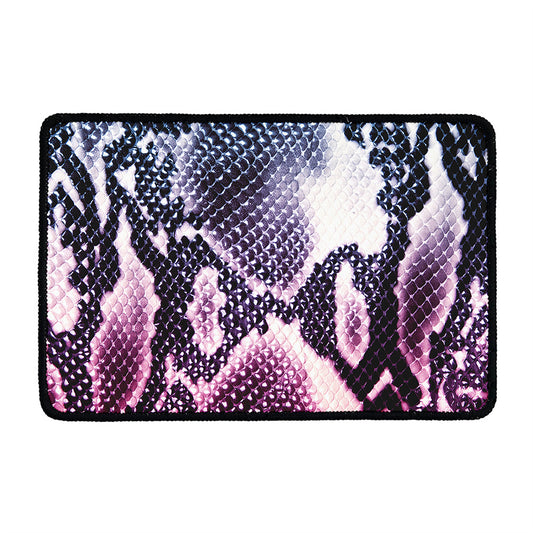 Purple And Blue Snakeskin Print Kitchen Mat