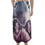 Purple And Blue Snakeskin Print Lantern Pants