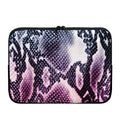 Purple And Blue Snakeskin Print Laptop Sleeve