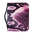 Purple And Blue Snakeskin Print Leather Bible Cover