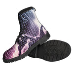 Purple And Blue Snakeskin Print Backpack