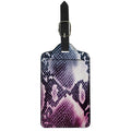 Purple And Blue Snakeskin Print Luggage Tag