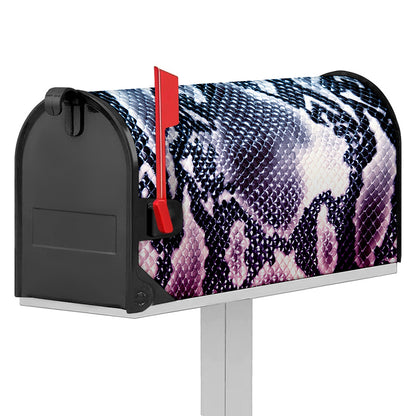 Purple And Blue Snakeskin Print Mailbox Cover
