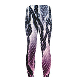 Purple And Blue Snakeskin Print Men's leggings