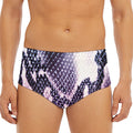 Purple And Blue Snakeskin Print Men's Triangle Swim Briefs