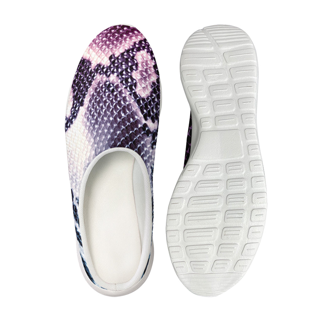 Purple And Blue Snakeskin Print Mesh Casual Shoes