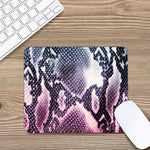 Purple And Blue Snakeskin Print Mouse Pad