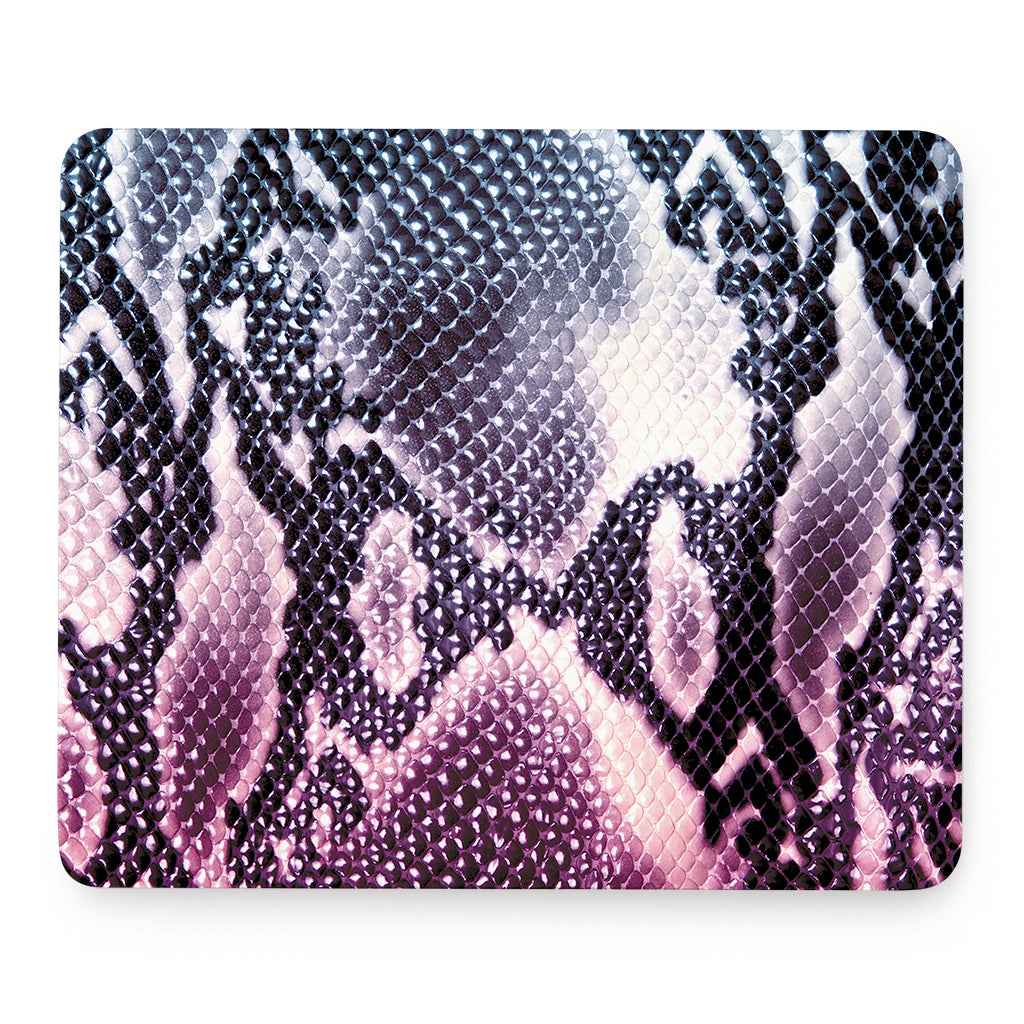 Purple And Blue Snakeskin Print Mouse Pad