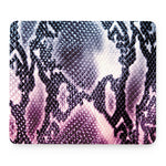 Purple And Blue Snakeskin Print Mouse Pad
