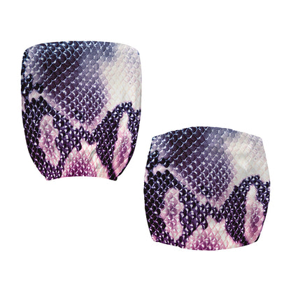 Purple And Blue Snakeskin Print Office Chair Cover
