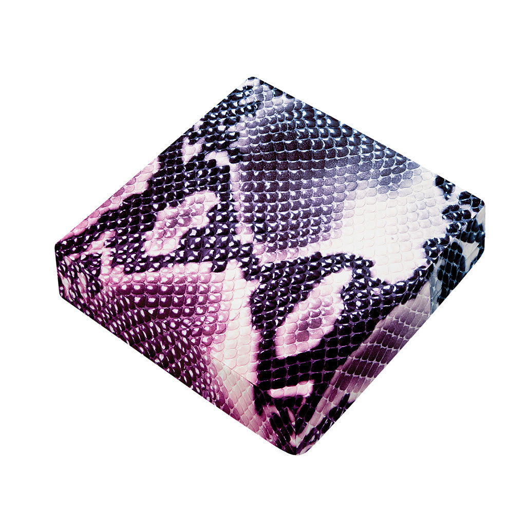 Purple And Blue Snakeskin Print Outdoor Seat Cushion Cover
