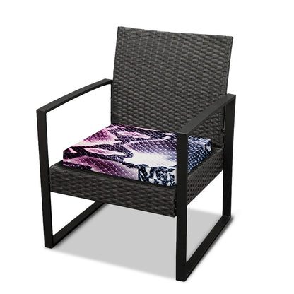 Purple And Blue Snakeskin Print Outdoor Seat Cushion Cover