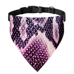 Purple And Blue Snakeskin Print Over The Collar Dog Bandana