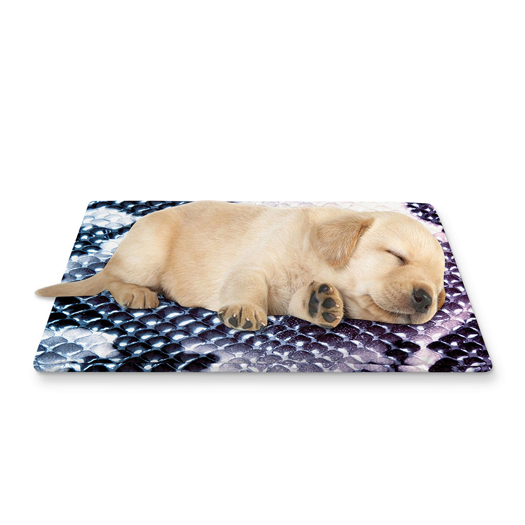 Purple And Blue Snakeskin Print Pet Cooling Mat Cover