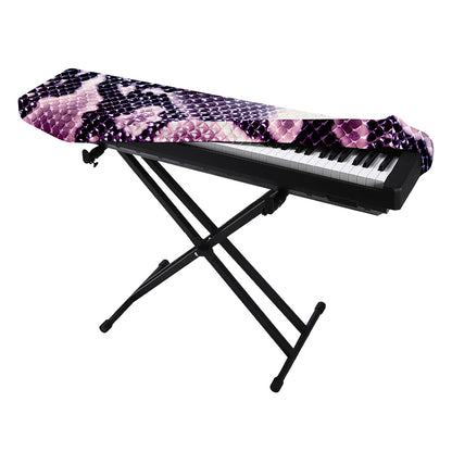 Purple And Blue Snakeskin Print Piano Keyboard Cover