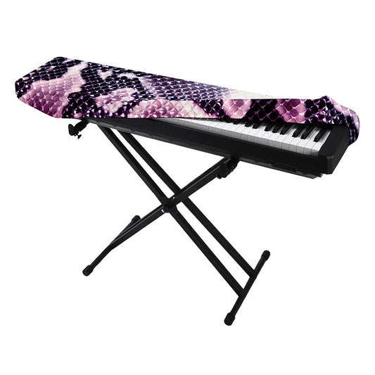 Purple And Blue Snakeskin Print Piano Keyboard Cover