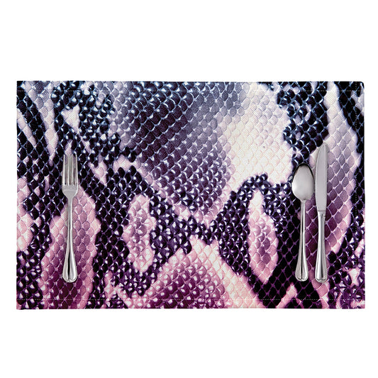 Purple And Blue Snakeskin Print Placemat