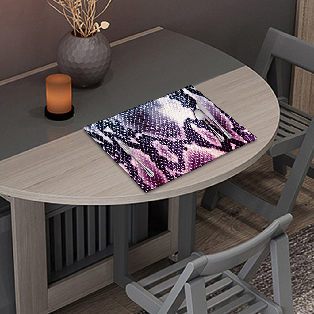 Purple And Blue Snakeskin Print Placemat