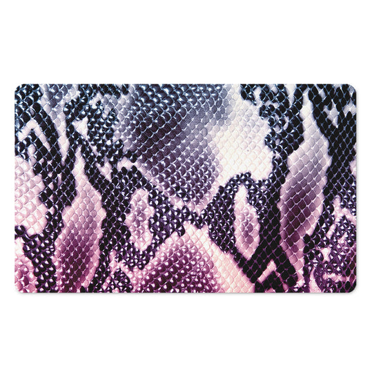 Purple And Blue Snakeskin Print Polyester Doormat