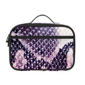 Purple And Blue Snakeskin Print Portable Lunch Bag