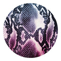 Purple And Blue Snakeskin Print Round Blanket